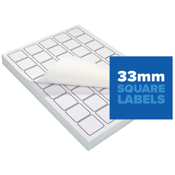 33mm Square Label Sheets
