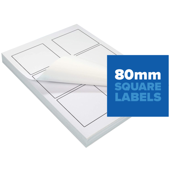 80mm Square Label Sheets